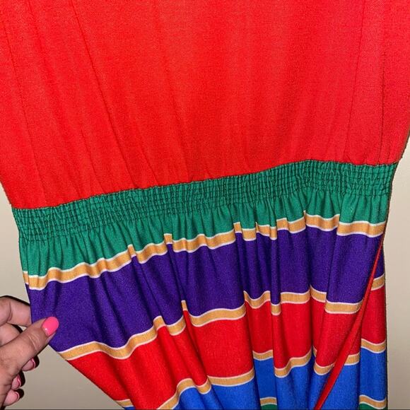 VNTG MELISSA PETITES rainbow cotton dress 10 - Picture 2 of 5